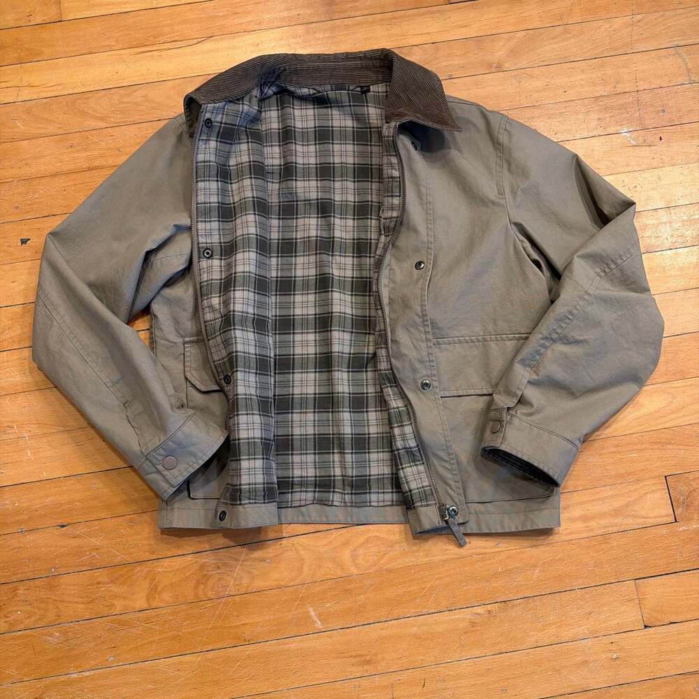 Uniqlo Plaid Lined Field Jacket Olive Green Size XS - Picture 2 of 7